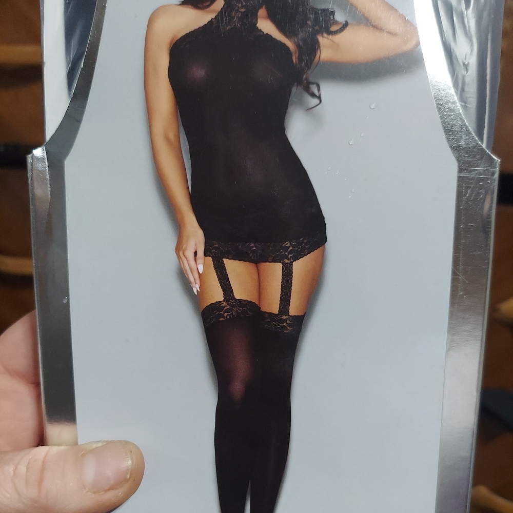 Dream girls one piece garter stocking dress
